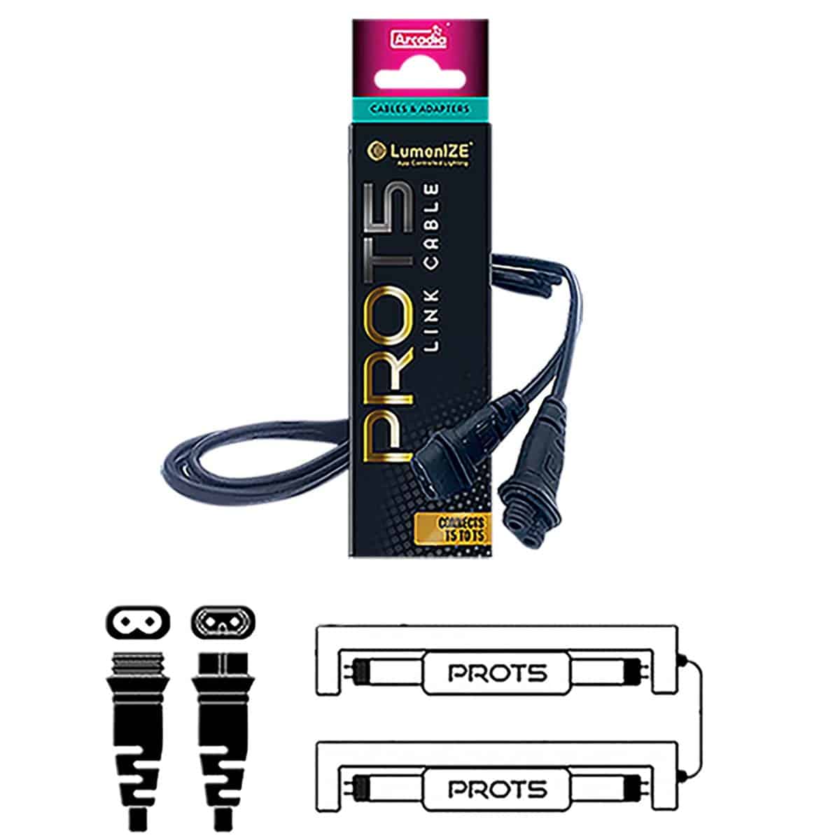 Arcadia LumenIZE Link Cable – ProT5 to ProT5 (1.2m) - Image 2