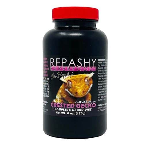 A 170g screw cap jar of Repashy Superfoods Crested Gecko Meal Replacement Powder: The ultimate superfood complete diet for crested geckos.
