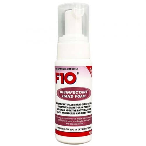F10 Disinfectant Hand Foam 50ml Hand Sanitiser Is Highly Effective Against Bacterial, Fungal And Viral Pathogens Including Coronavirus