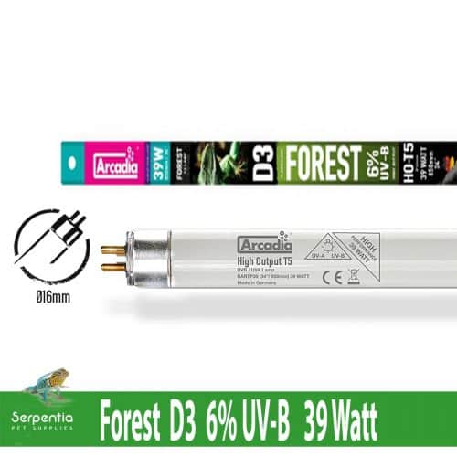 Arcadia Reptile D3 UVB 6 Percent Replacement T5 Lamp Forest 39 watts