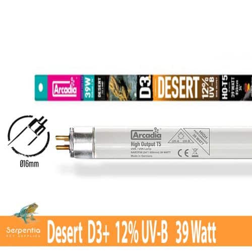 Arcadia Reptile T5 Desert 12 Percent D3+ UVB 39 watts Replacement Tube