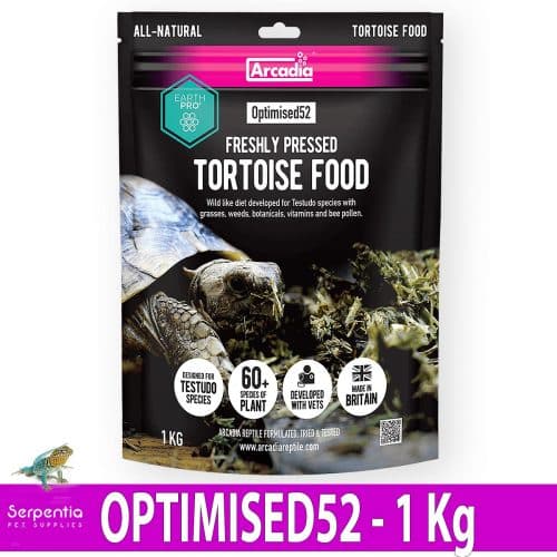 Arcadia Tortoise Food All Natural Diet EarthPro Optimised52 Freshly Pressed 1kg
