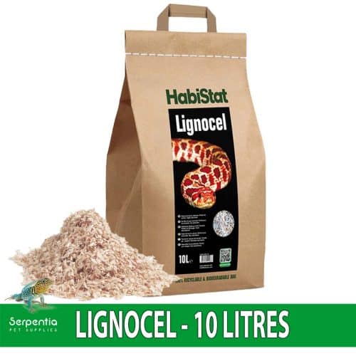 Habistat Lignocel Reptile Bedding Substrate 10 litres- Highly Absorbent Natural Bedding Ideal For Snakes
