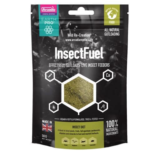 Arcadia EarthPro Insect Fuel 250g – whole-food gut-load for feeder insects