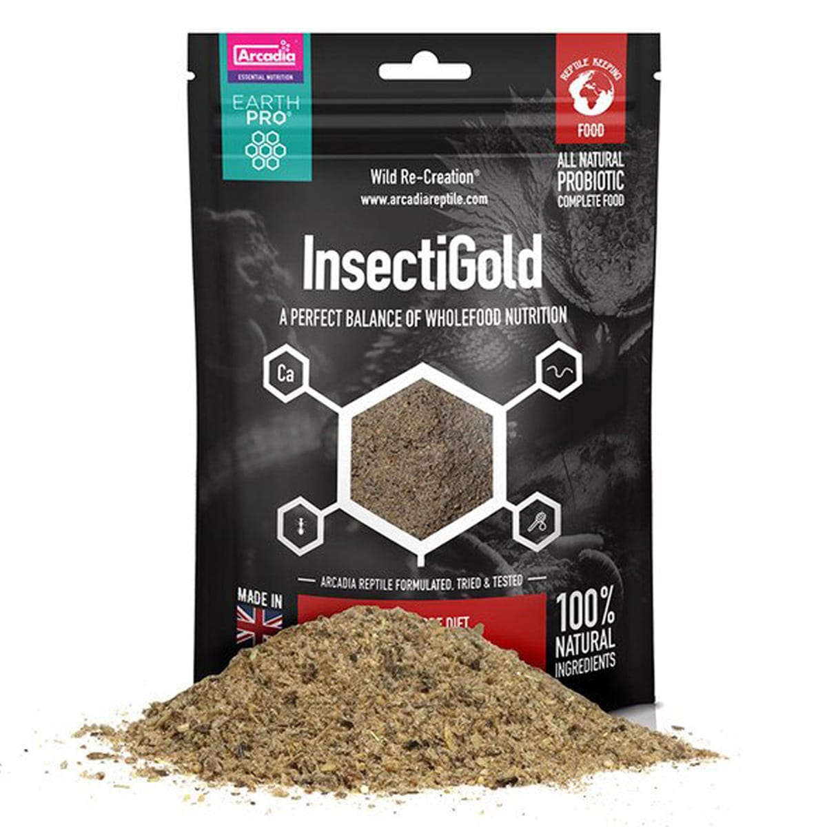 Arcadia EarthPro Insecti-Gold 300g natural insectivore soft-food diet