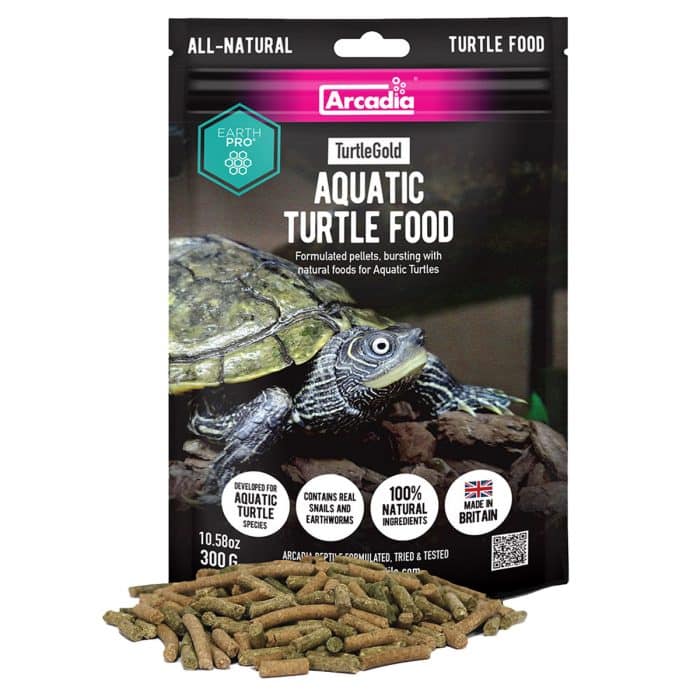 Arcadia EarthPro TurtleGold 300g front of pouch with pellets