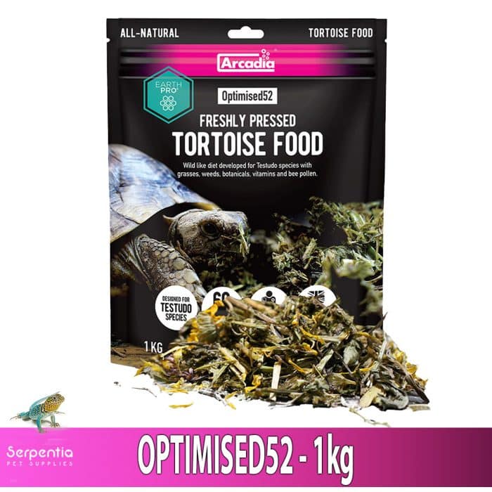 Hydrated Arcadia Optimised52 Tortoise Food tile ready to feed 1000g pouch