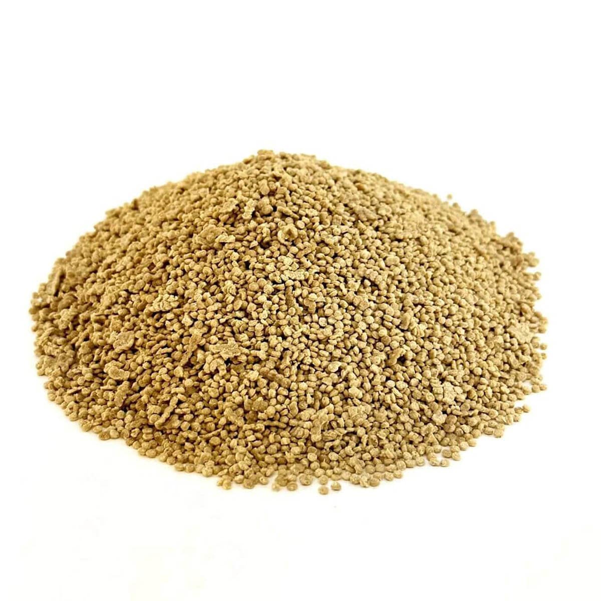 Close-up of Harrison’s Adult Lifetime Superfine organic bird food pellets for small birds.