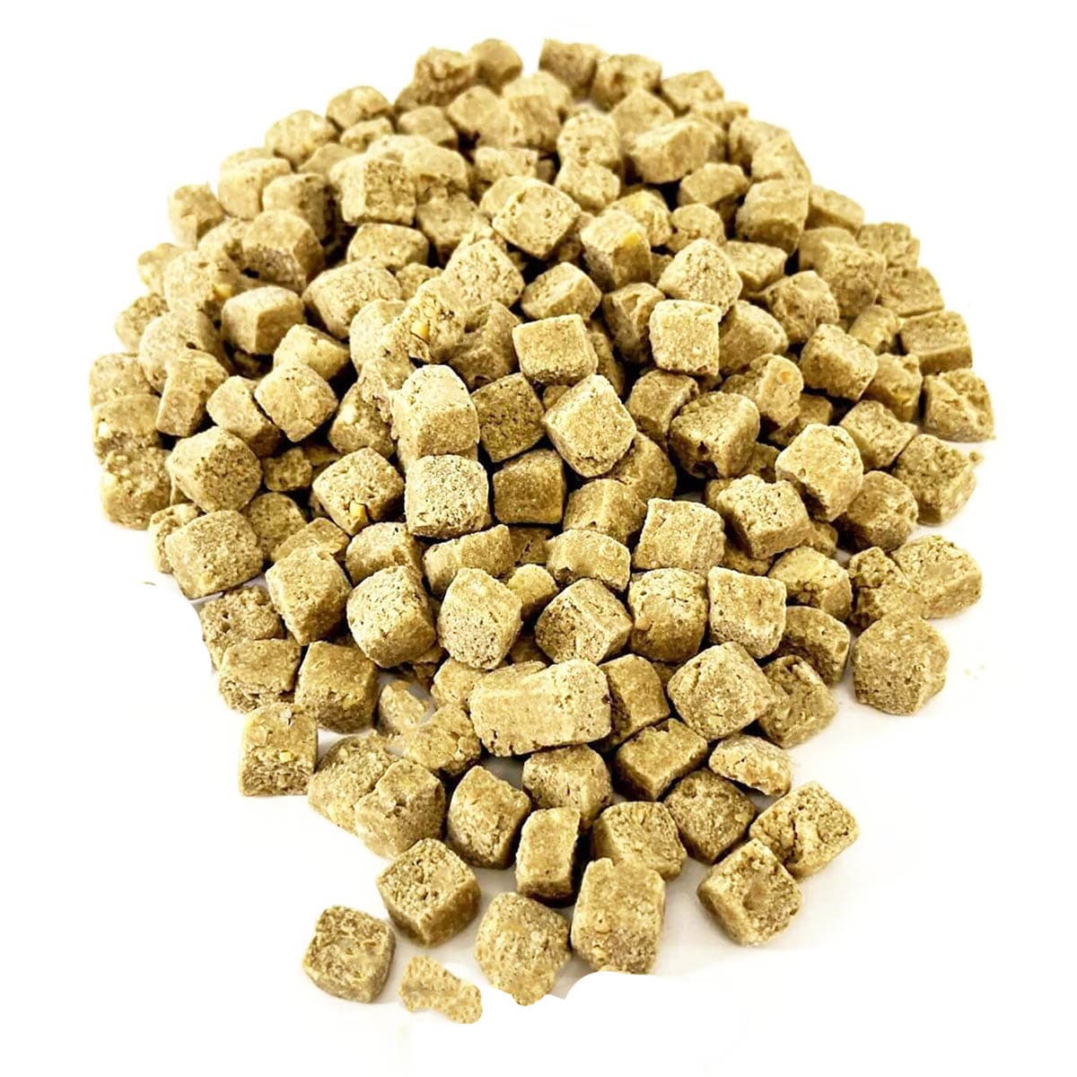 Close-up of Harrison’s High Potency Coarse organic parrot pellets.