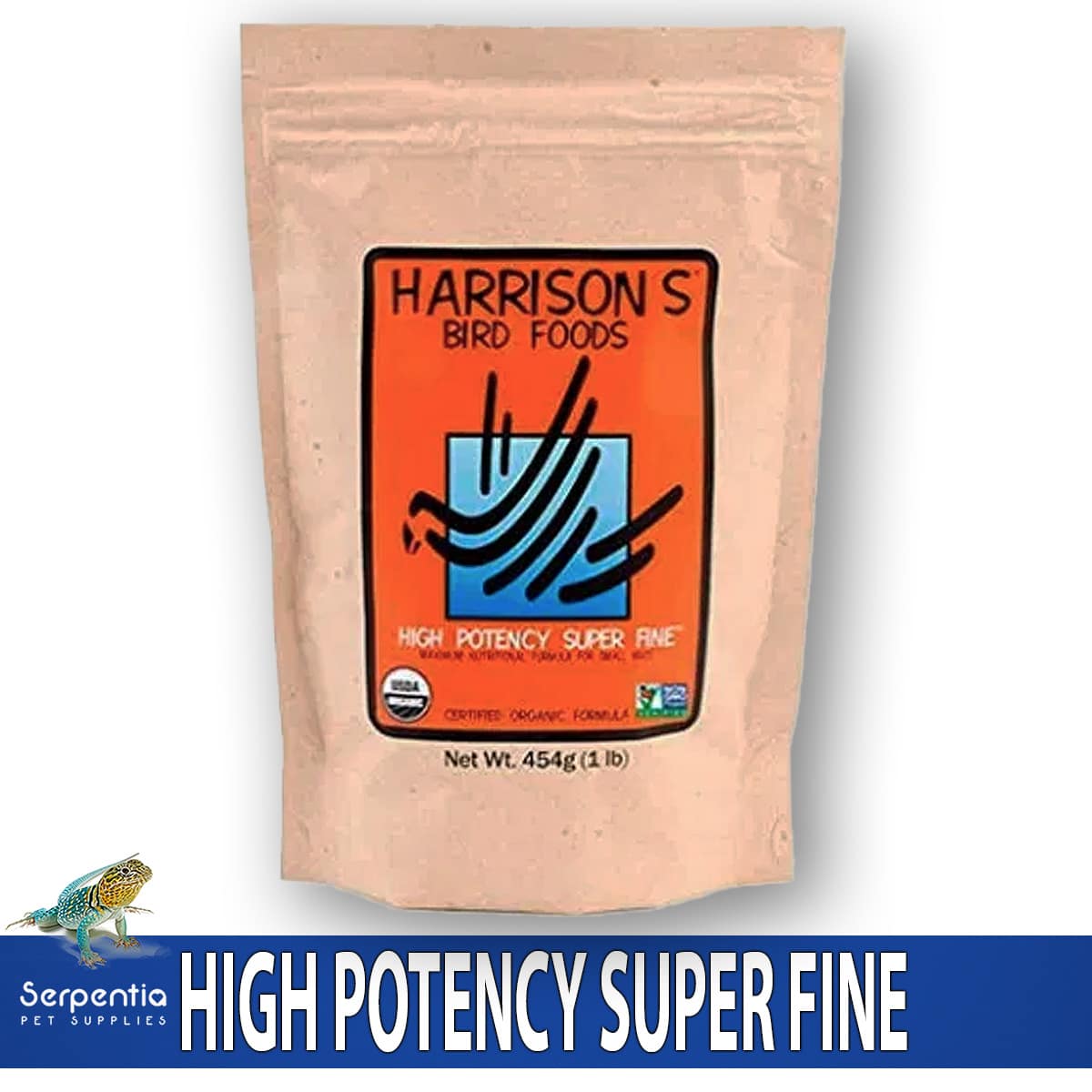 Harrison’s High Potency Superfine 454g organic small bird food.