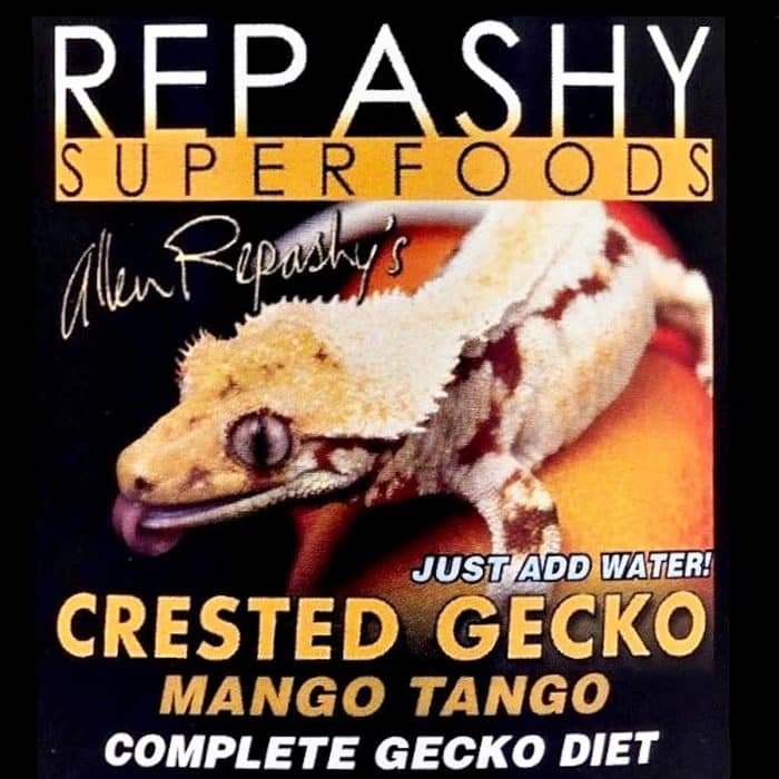 Front product label of Repashy Mango Tango 85g fruit-based gecko diet.