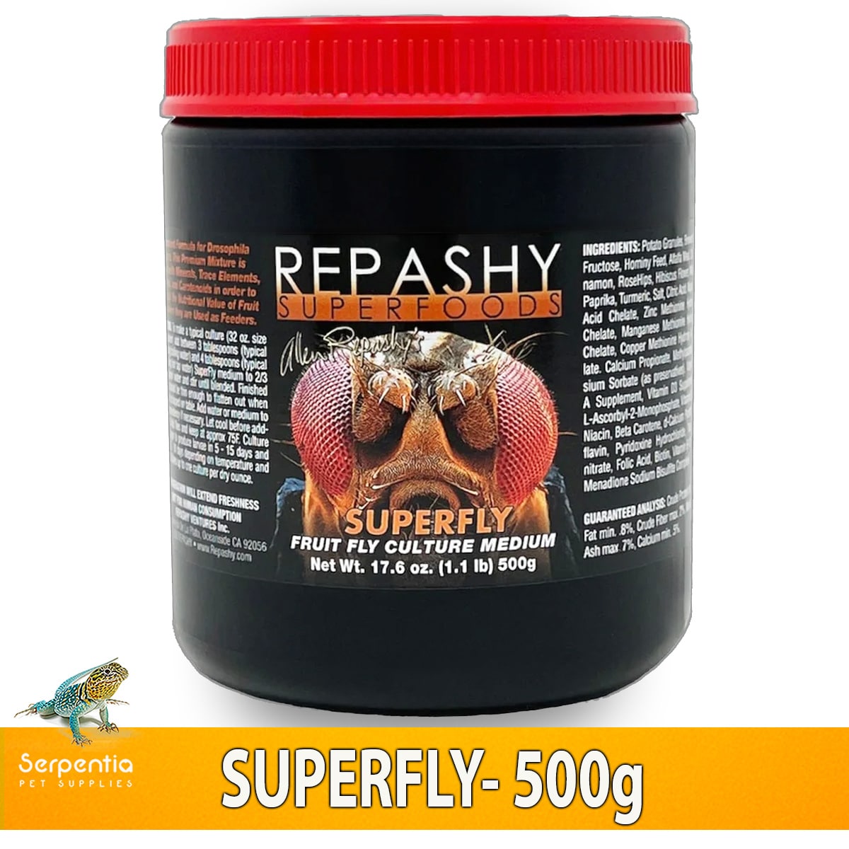 Repashy SuperFly 500g fruit fly culture media for Drosophila melanogaster and hydei