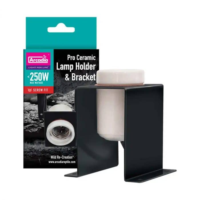 Arcadia Pro Ceramic Lamp Holder and Bracket with retail box