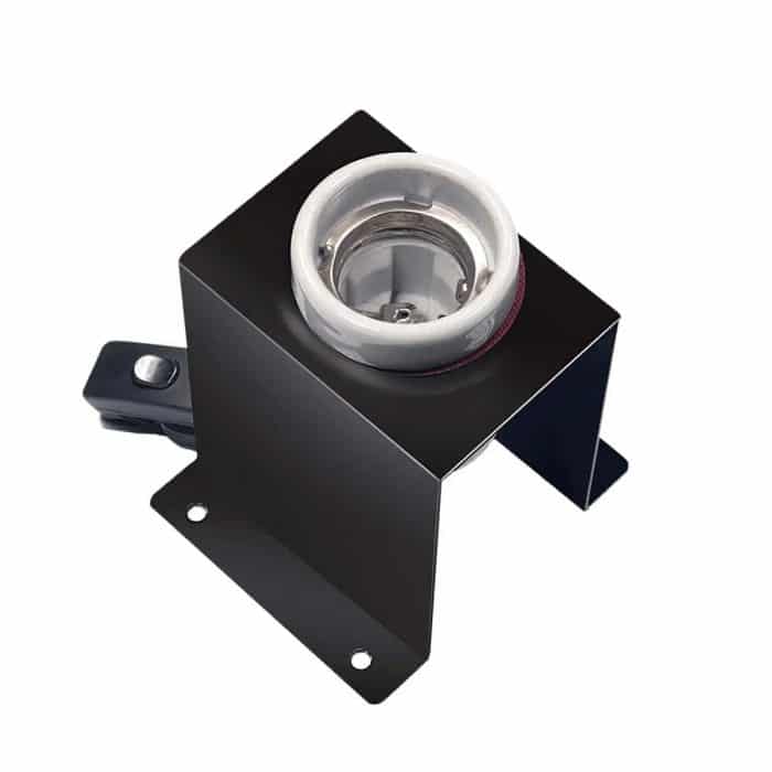Arcadia Pro Ceramic Lamp Holder and Bracket top view showing ceramic e27 screw fitting