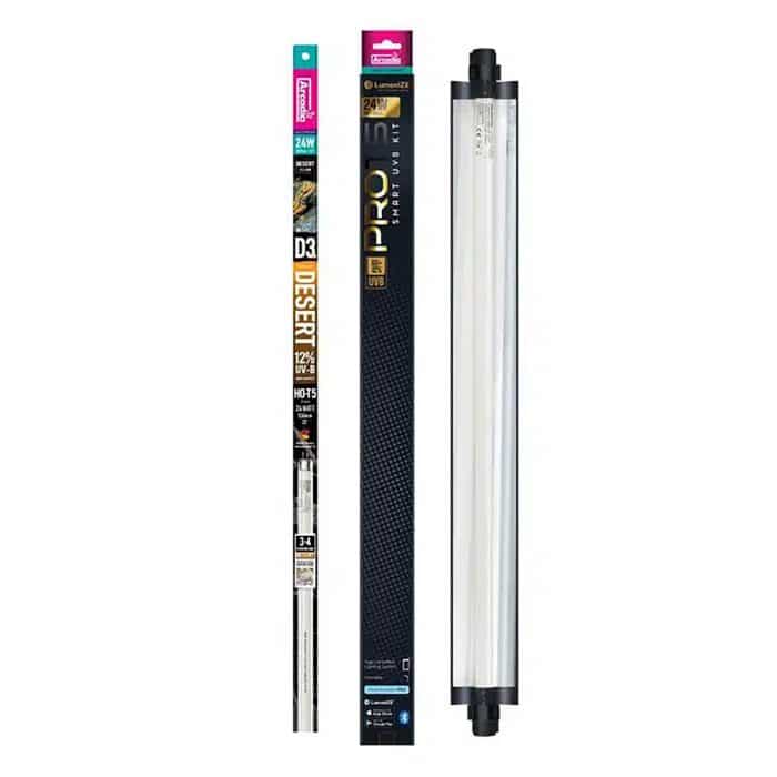 Arcadia LumenIZE Pro T5 Desert 12% UVB 24W lighting kit with HO-T5 tube and app-controlled smart fixture
