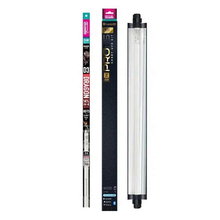 Arcadia LumenIZE Pro T5 Dragon 14% UVB 24W lighting kit with HO-T5 tube and app-controlled smart fixture