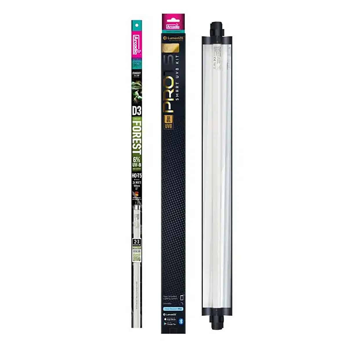 Arcadia LumenIZE Pro T5 Forest 6% UVB 39W lighting kit with HO-T5 tube and app-controlled smart fixture