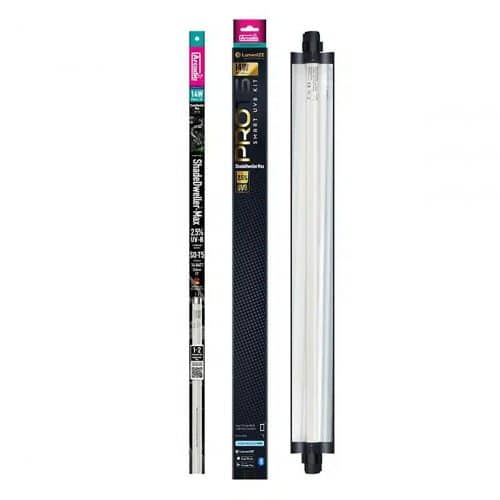 Arcadia LumenIZE Pro T5 Shadedweller Max 2.5% UVB 14W lighting kit with HO-T5 lamp and app-controlled smart fixture.