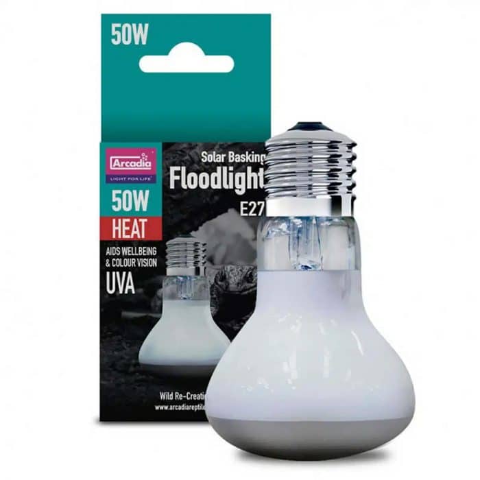 Arcadia Solar Basking Floodlight 50W Reptile Heat Lamp