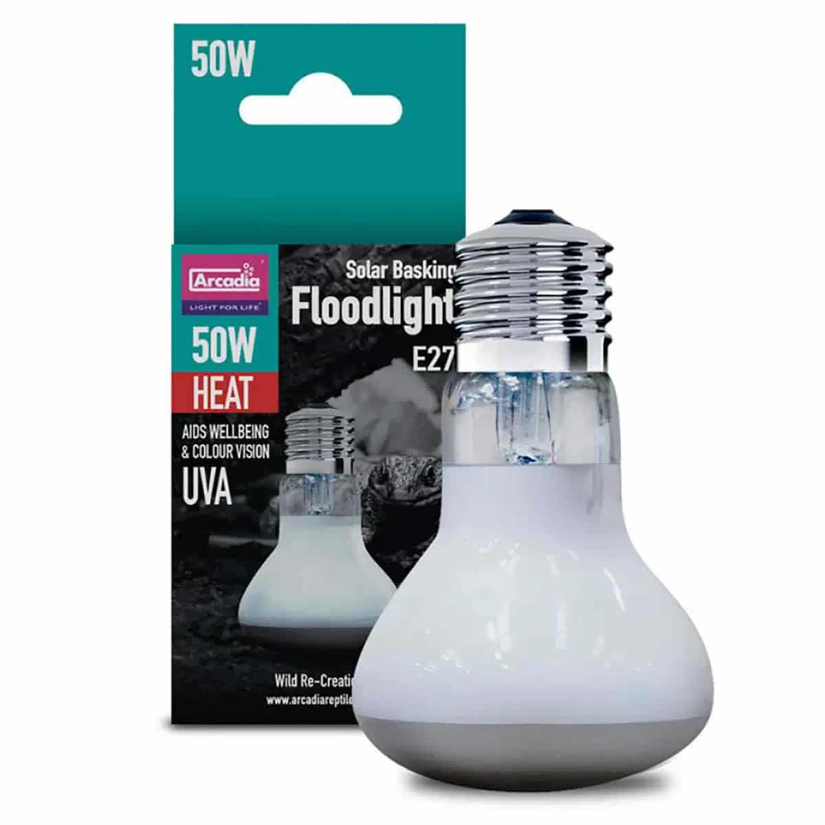 Arcadia Solar Basking Floodlight 50W Reptile Heat Lamp