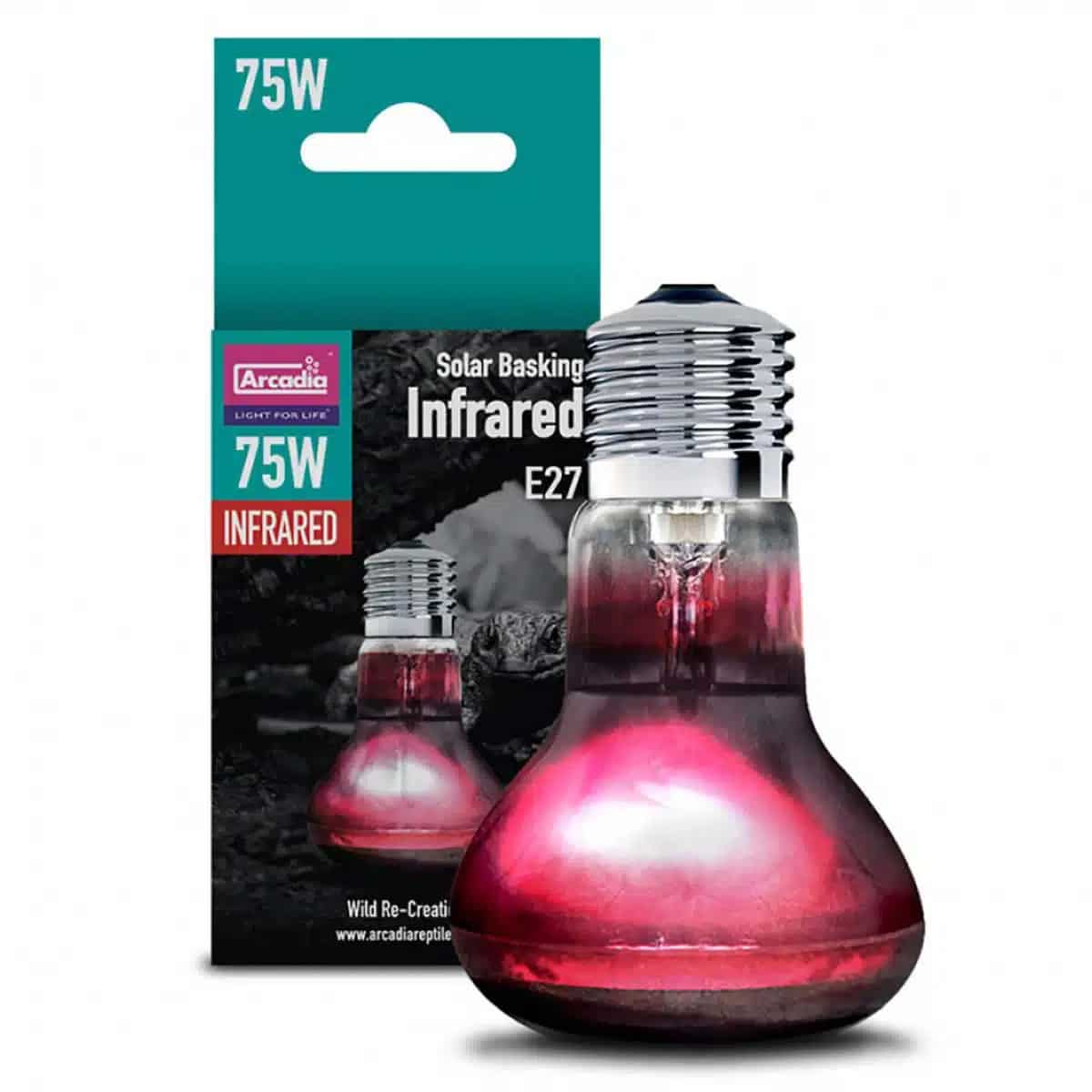 Arcadia Solar Basking Infrared 75W Reptile Heat Lamp