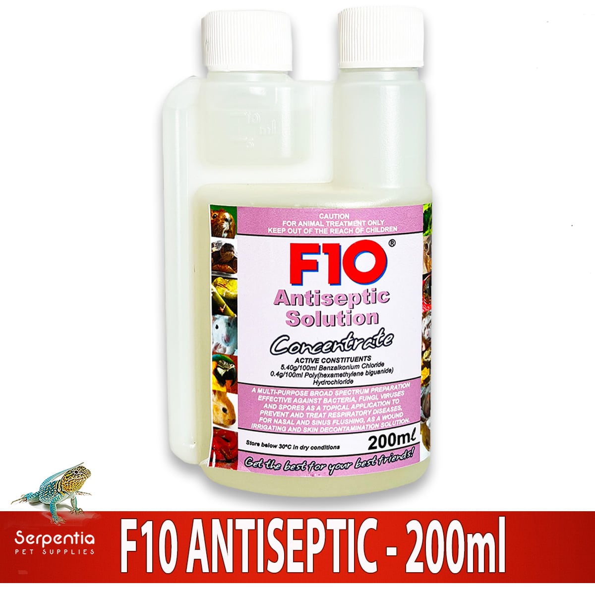 F10 Antiseptic Solution Concentrate 200ml bottle