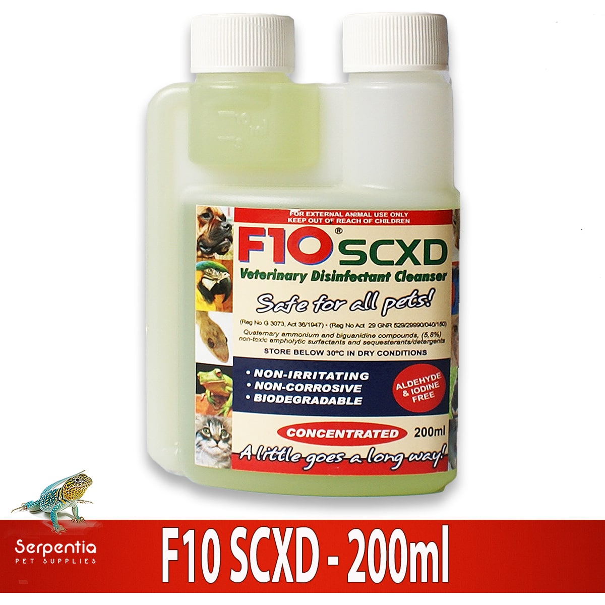 F10 SCXD Veterinary Disinfectant Cleanser 200ml bottle