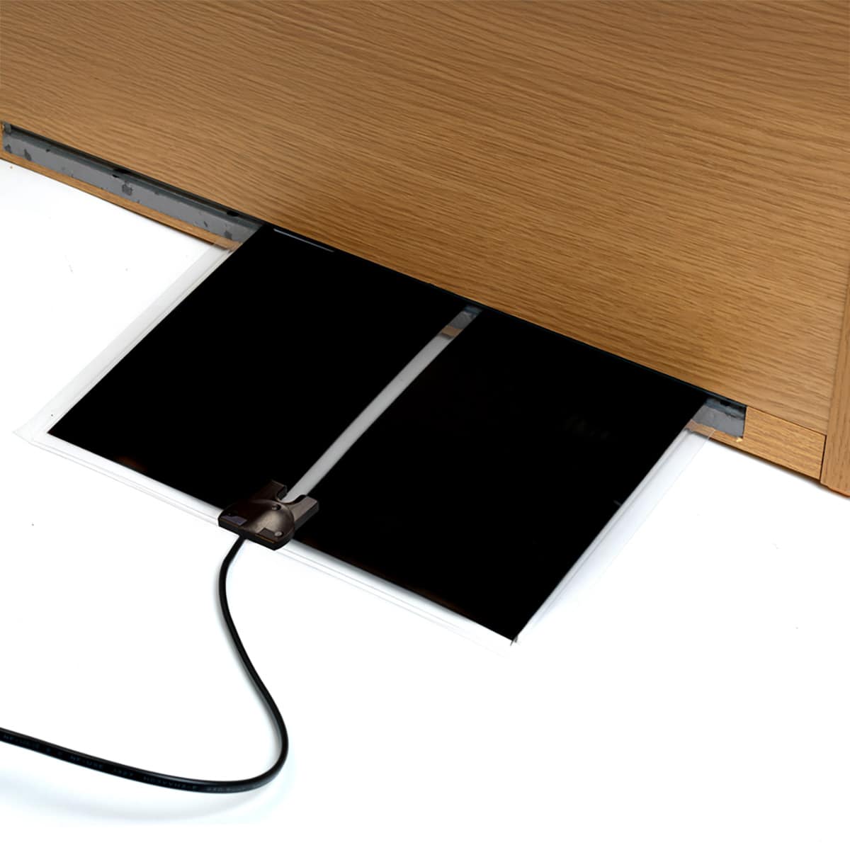 HabiStat Carbon Printed Heat Mat 12W – product image showing installation example under vivarium