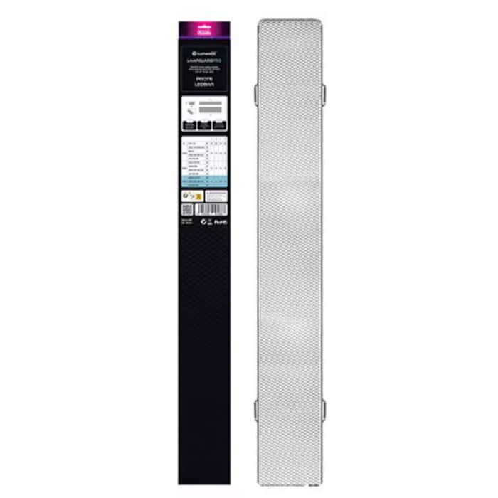 Arcadia Lamp Guard Pro 100cm UV lamp safety cage for reptile enclosures retail packaging back view