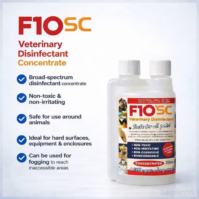 F10 SC Veterinary Disinfectant 200ml Concentrate benefits infographic