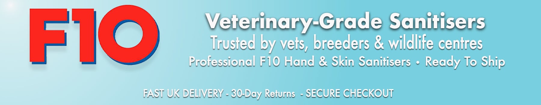 F10 Veterinary-Grade Disinfectant Hand and Skin Sanitisers – Trusted by vets, breeders and wildlife centres