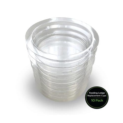 Clear clip-in feeding cups for HabiStat arboreal gecko feeding ledges 10 pack