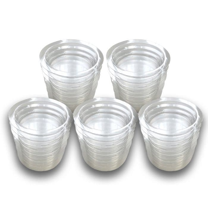 Clear clip-in feeding cups for HabiStat arboreal gecko feeding ledges 50 pack
