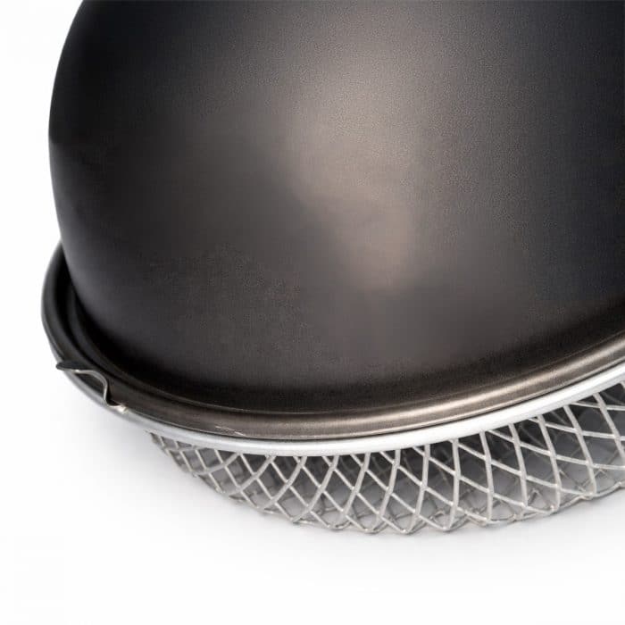 Arcadia clamp lamp graphite reflector dome with integrated wire safety guard