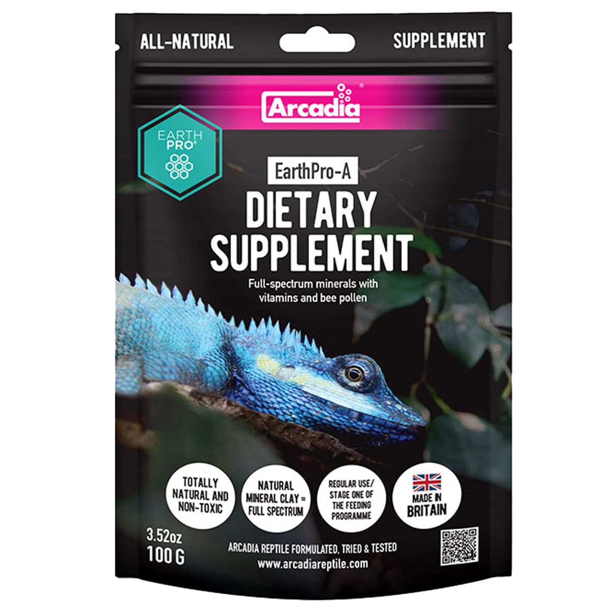 Arcadia EarthPro-A dietary supplement 100g for reptiles and amphibians