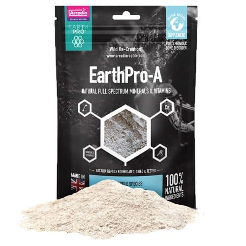 Arcadia EarthPro-A dietary supplement powder with packaging for reptiles and amphibians 350g