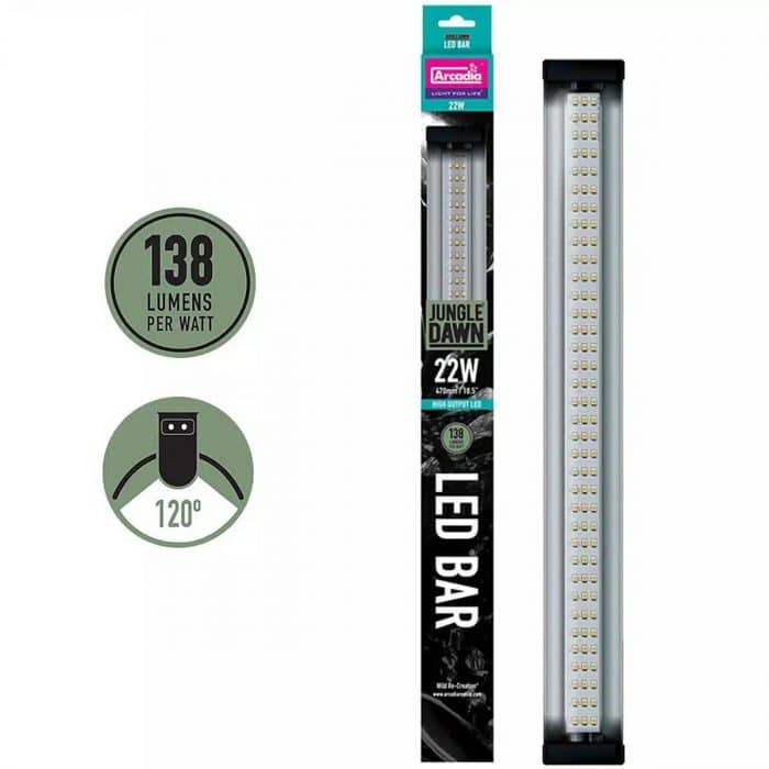 Arcadia Jungle Dawn LED Bar 22W high output LED lighting for planted vivariums