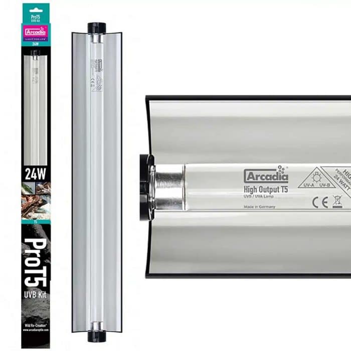 Arcadia ProT5 UVB Kit 24W T5 fluorescent tube with reflector