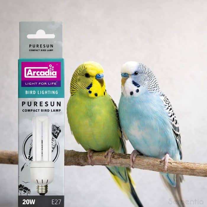 Arcadia PureSun Compact Bird Lamp 20W E27 full spectrum UV lamp for budgies and pet birds