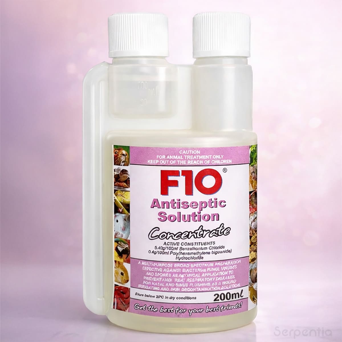 F10 antiseptic solution concentrate 200ml bottle for animal treatment