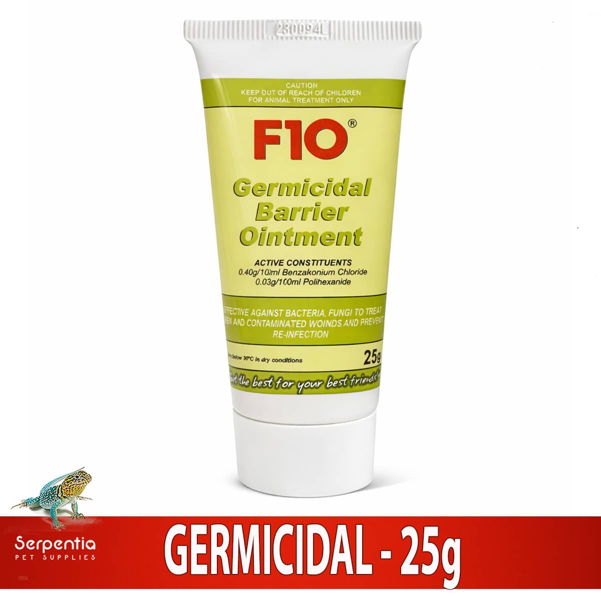 F10 germicidal barrier ointment 25g tube for topical treatment in animals
