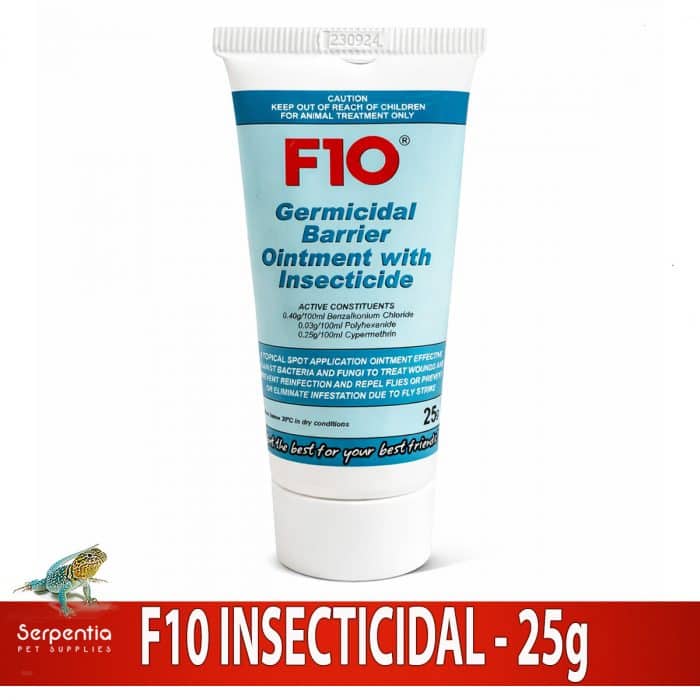 F10 germicidal barrier ointment with insecticide 25g tube for topical treatment in animals