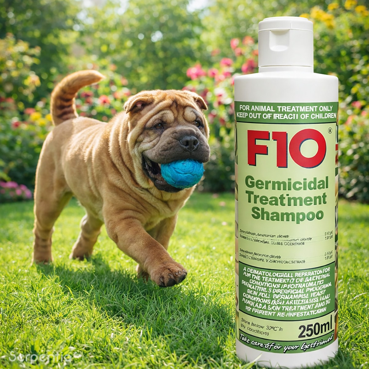 F10 Germicidal Treatment Shampoo 250ml bottle front view