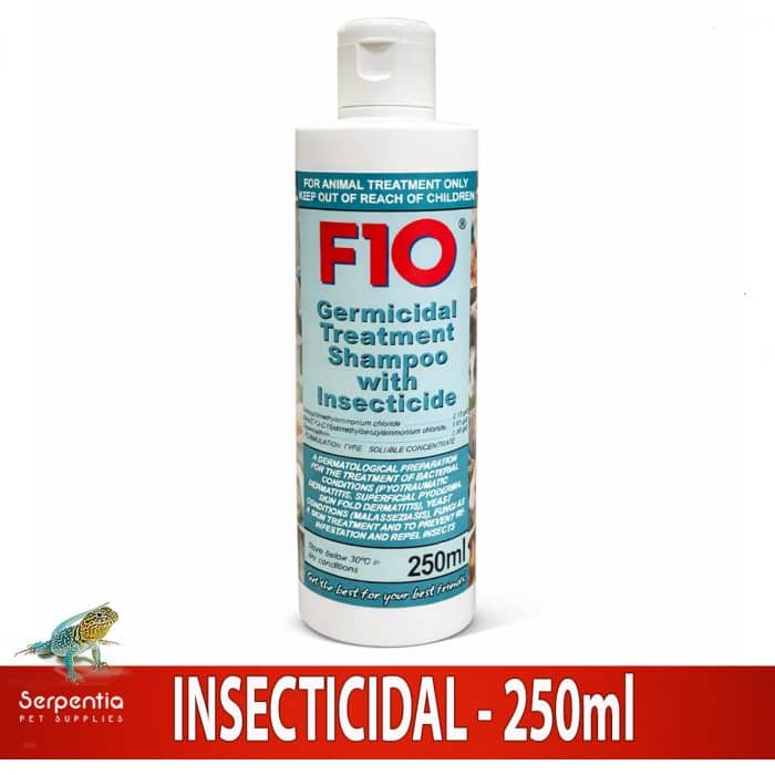 F10 germicidal treatment shampoo with insecticide 250ml for animal treatment use