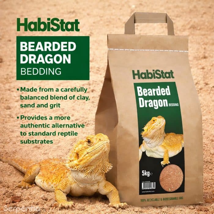 HabiStat Bearded Dragon Bedding 5kg balanced blend of clay sand and grit for naturalistic reptile enclosures