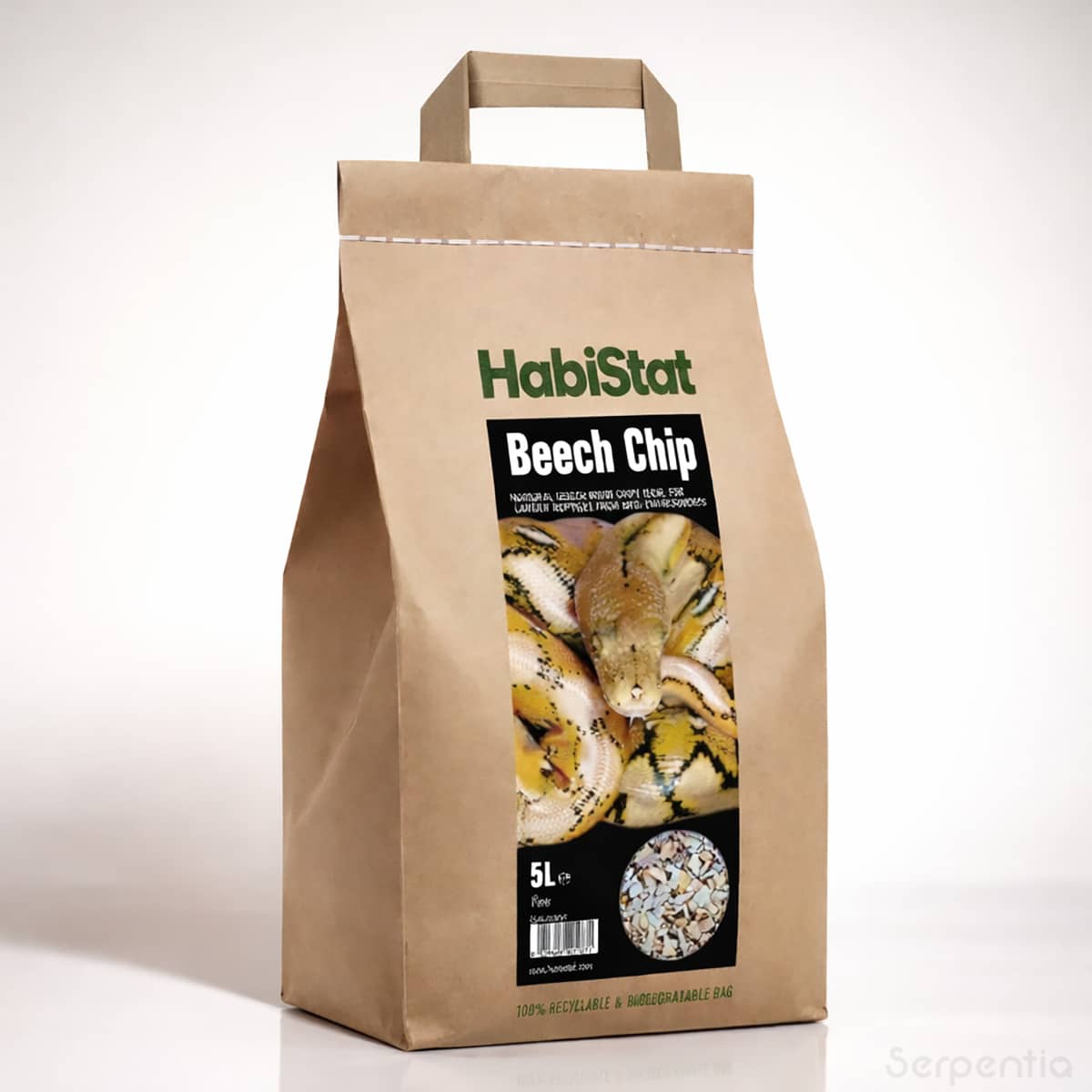 HabiStat Beech Chip Bedding 5L fine grade natural beech wood substrate for reptiles