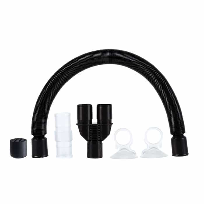 HabiStat humidifier dual outlet accessory kit showing hoses connectors and suction cups