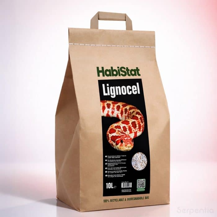 HabiStat Lignocel Bedding 10L highly absorbent natural wood fibre substrate for reptiles