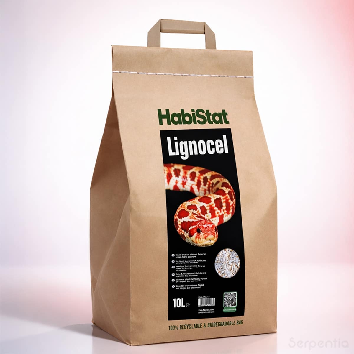 HabiStat Lignocel Bedding 10L highly absorbent natural wood fibre substrate for reptiles