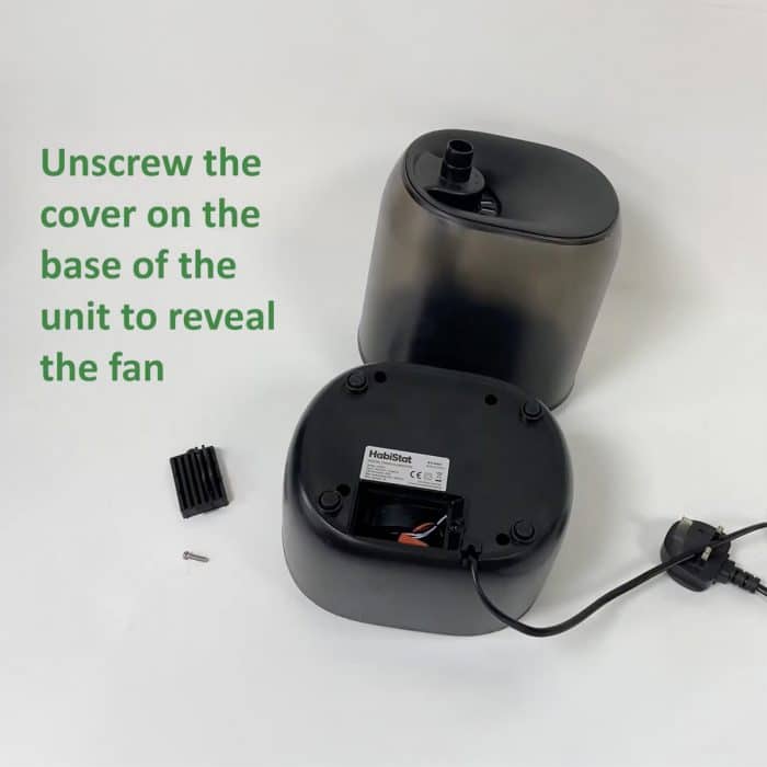 how to replace the Habistat humidifier fan slide 1